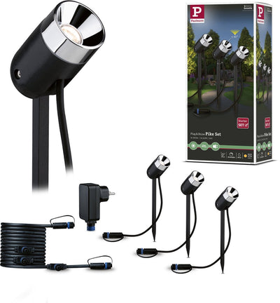 Paulmann plug briller spots de jardin LED brochet set de base ip65 3000k 3x2,2w 21va anthracite