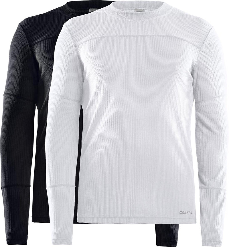 Craft - baselayer core 2-pack - chemise thermique - noir et blanc - homme - m