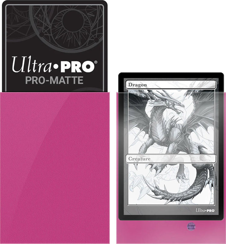 Pochettes Ultrapro pro-mat rose vif d12