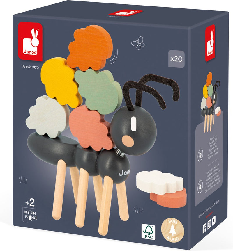 Janod - doux cocon - jeu d'équilibre en bois - fourmi