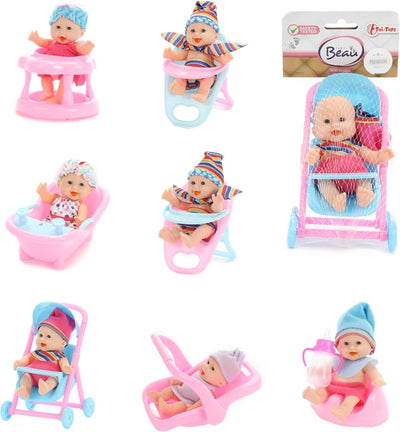 Bébé beau mini bébé pop assis, 12 cm