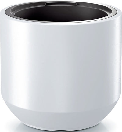 Prosperplast pot de fleurs pot de fleurs Séville - extérieur intérieur - plastique - blanc - d47 x h46 cm - avec pot intérieur