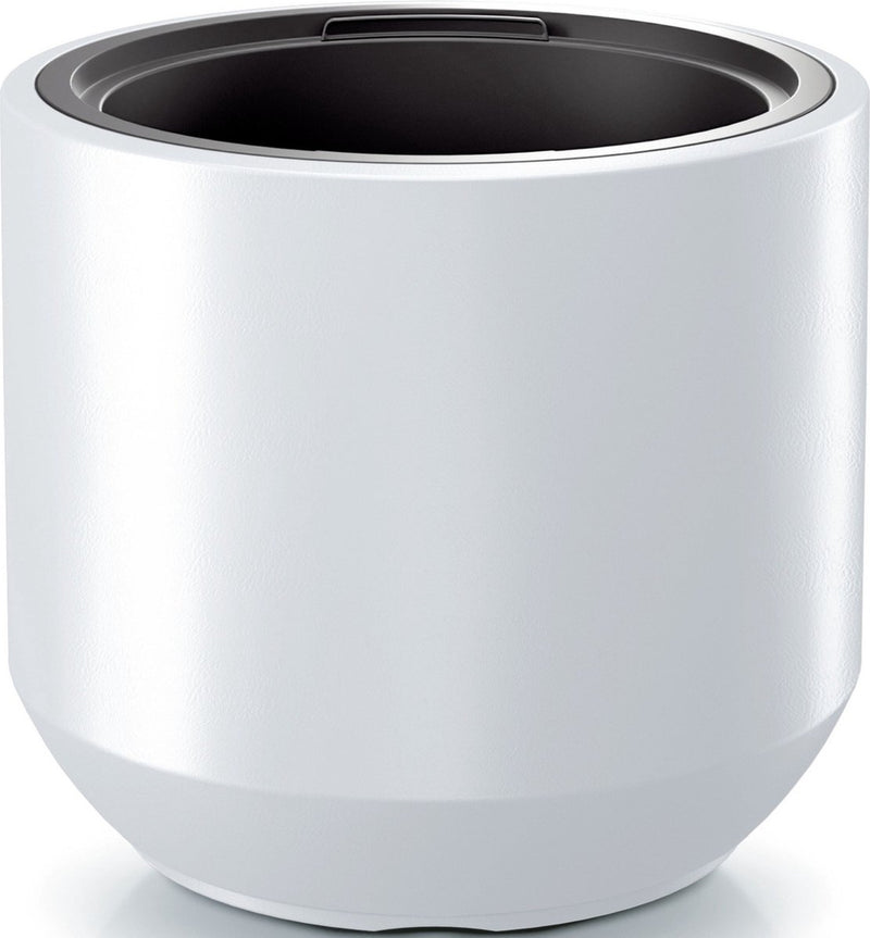 Prosperplast pot de fleurs pot de fleurs Séville - extérieur intérieur - plastique - blanc - d47 x h46 cm - avec pot intérieur