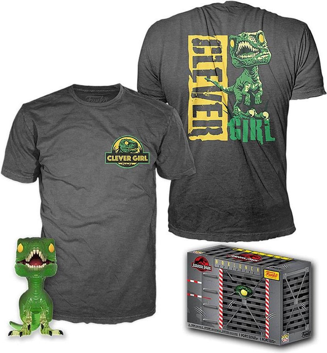 Funko-pop ! tee box : jurassic park - intelligent raptor (taille xl)