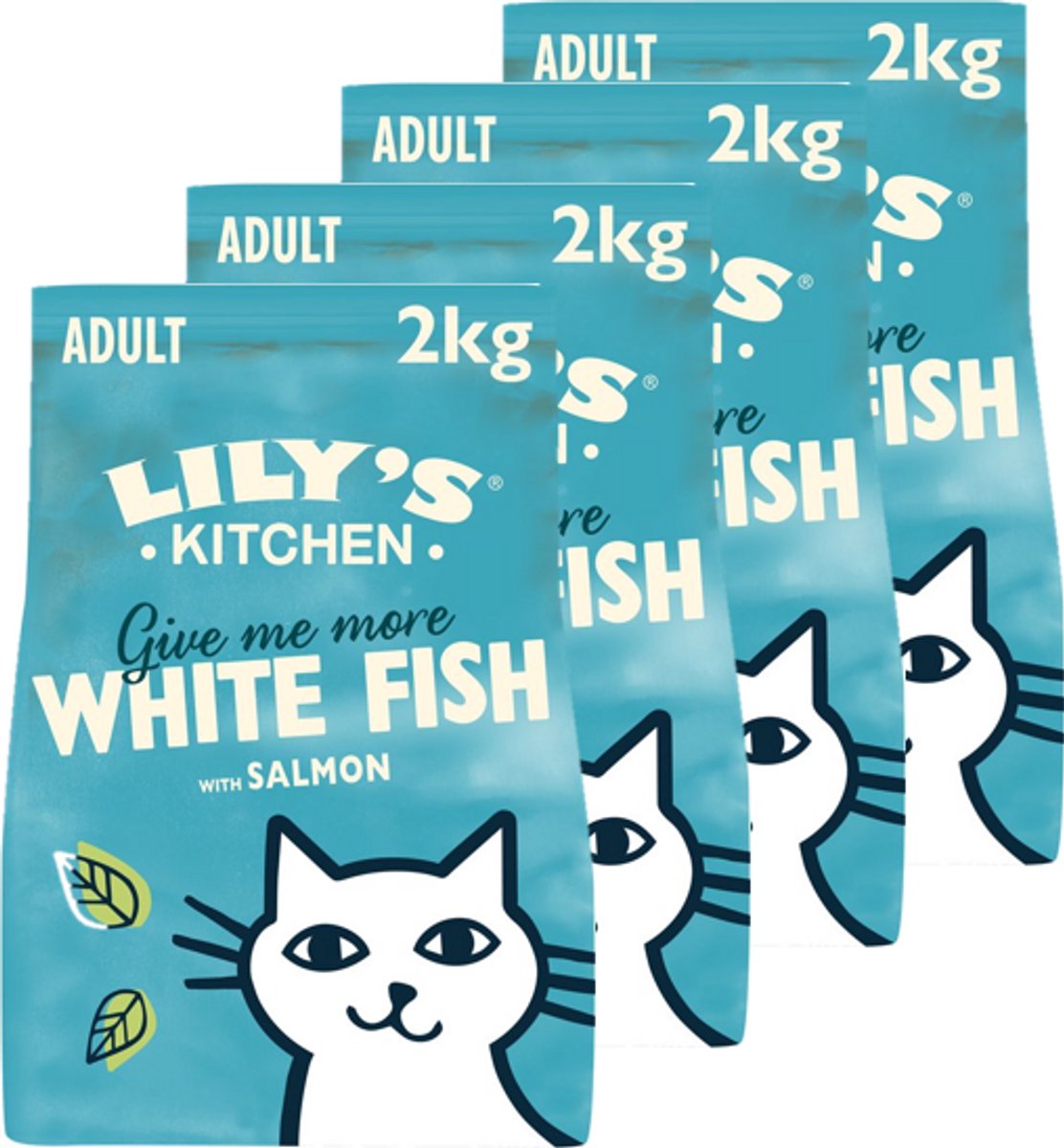 Lily's Kitchen - nourriture pour chat - nourriture sèche - corégone au saumon - 4 x 2 kg