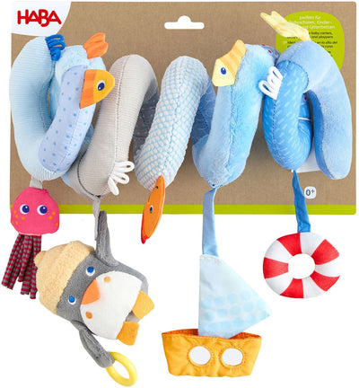 Haba mobile en spirale pingouin jouet pour bébé mobile pour parc et lit.