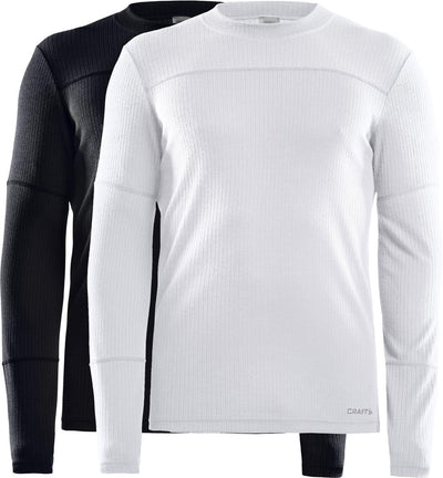 Craft - baselayer core 2-pack - chemise thermique - noir et blanc - homme - m