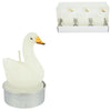 Photophore cygne blanc 6,5cm lot de 3