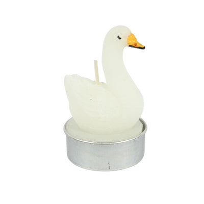 Photophore cygne blanc 6,5cm lot de 3