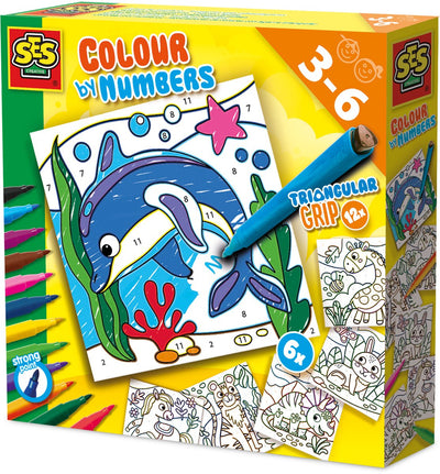 SES Couleur sur les nombres Triangle Grip Markers
