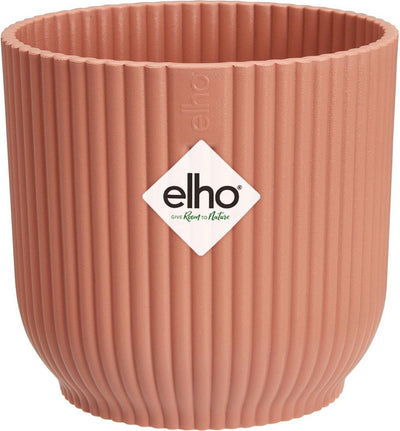 Elho vibesfold round mini 9 - pot de fleur d'intérieur - 100% plastique recyclé - ø 9,3 x h 8,8 cm - rose délicat