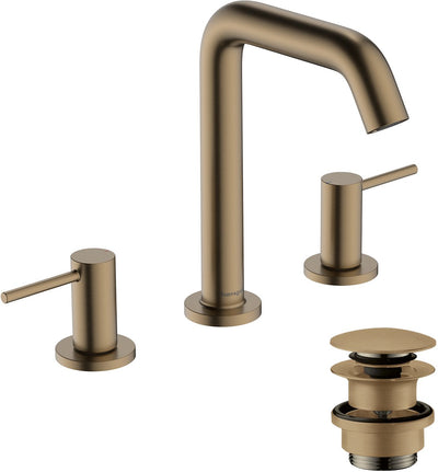 Hansgrohe tecturis s - robinet de lavabo - version 3 trous - avec bouchon de vidange - taille 150 mm - bronze brossé