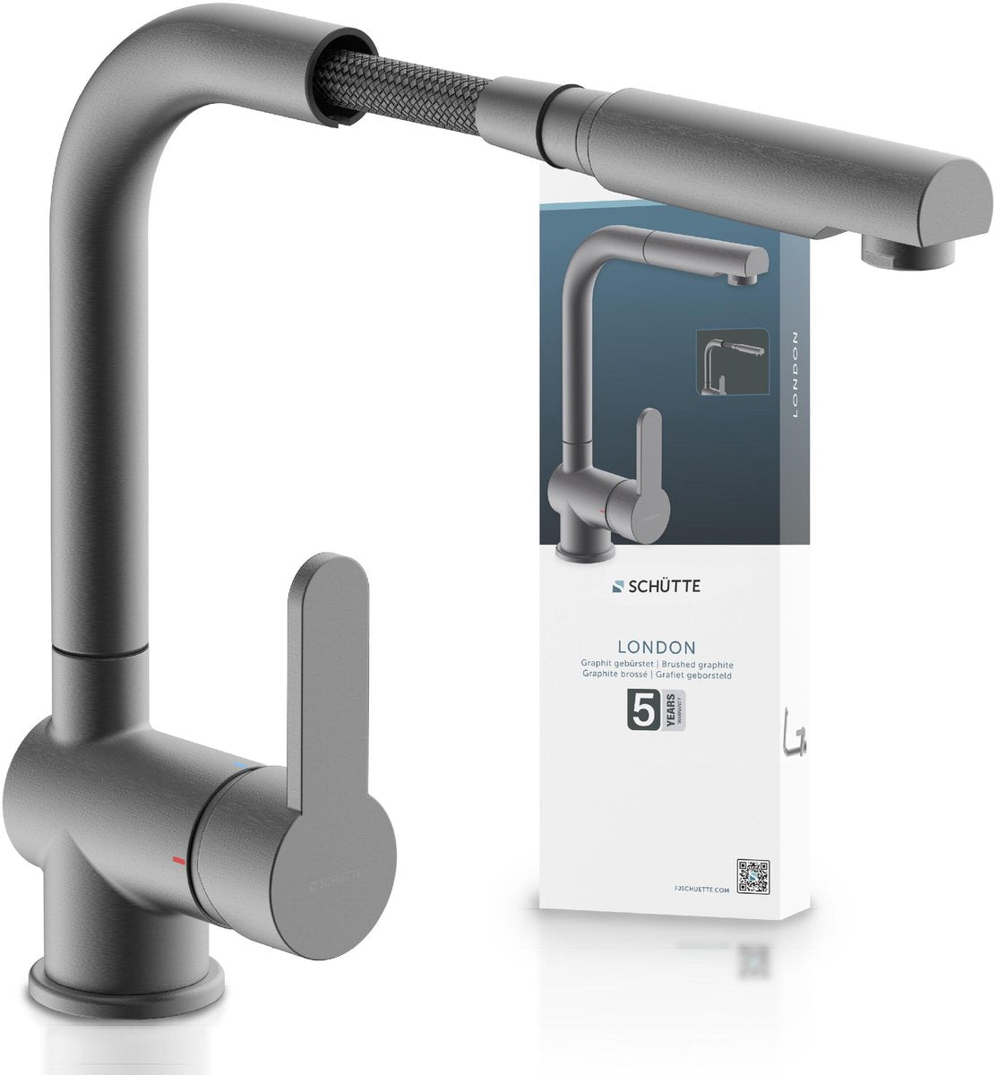 Schütte Schütte Eenknops Mixer avec Spout Matgraphite London extensible London