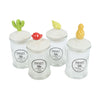 Pot de conservation verre sucré 13cm 4 assortis