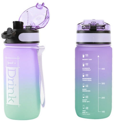 Itotal idrink tritan bouteille 500 ml violet et aigue-marine bouteille violet et aigue-marine 7×7×19,5cm