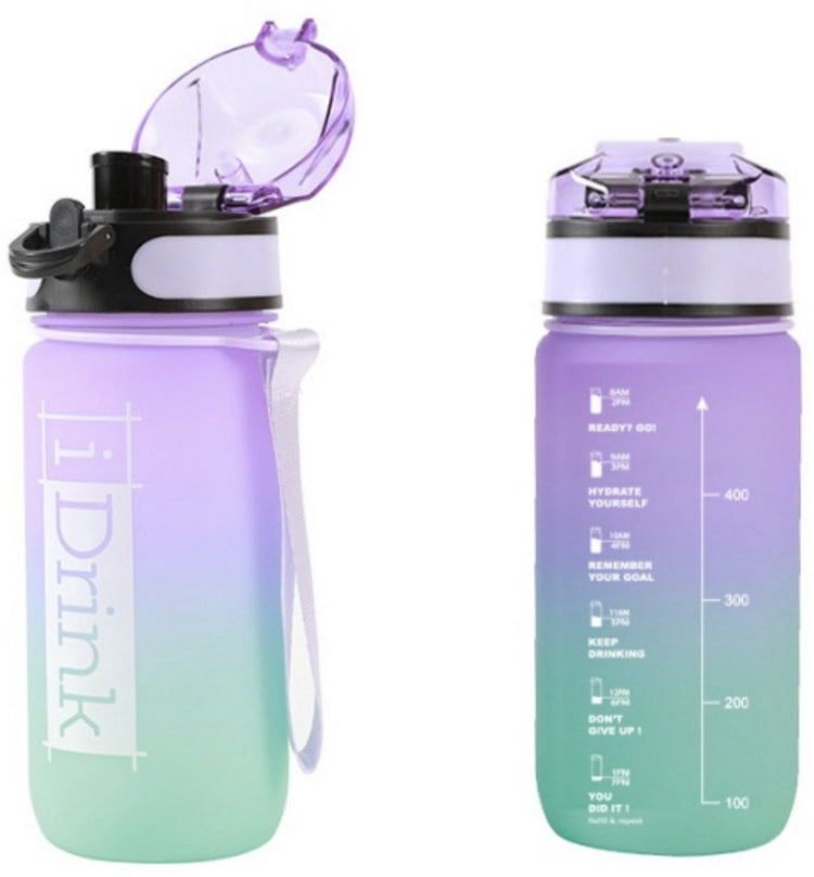 Itotal idrink tritan bouteille 500 ml violet et aigue-marine bouteille violet et aigue-marine 7×7×19,5cm