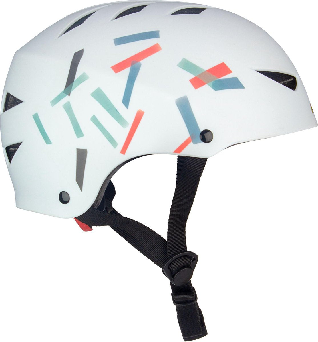 Casque de skate Nijdam - haut - blanc noir - l