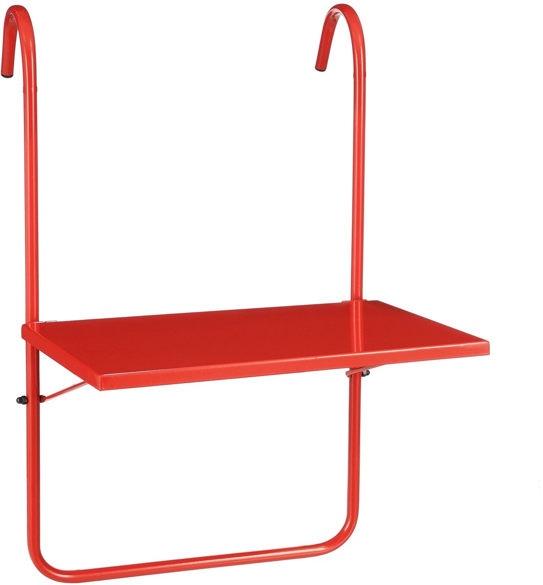 Mica decorations table de balcon seattle - h57,5 x ø38 cm - métal - rouge