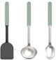 Mepal set de cuisine 3 pièces (spatule + cuillère à mélanger + cuillère de service) chef it - batterie de cuisine avec revêtement antiadhésif - résistant à la chaleur - passe au lave-vaisselle - ustensiles de cuisine - sauge nordique