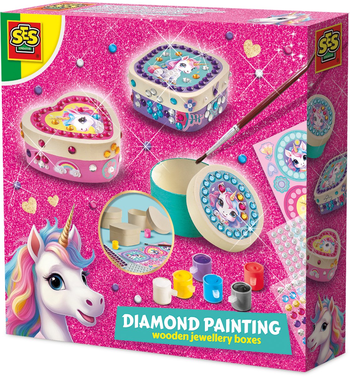 Ses Diamond Painting Boîtes de bijoux en bois