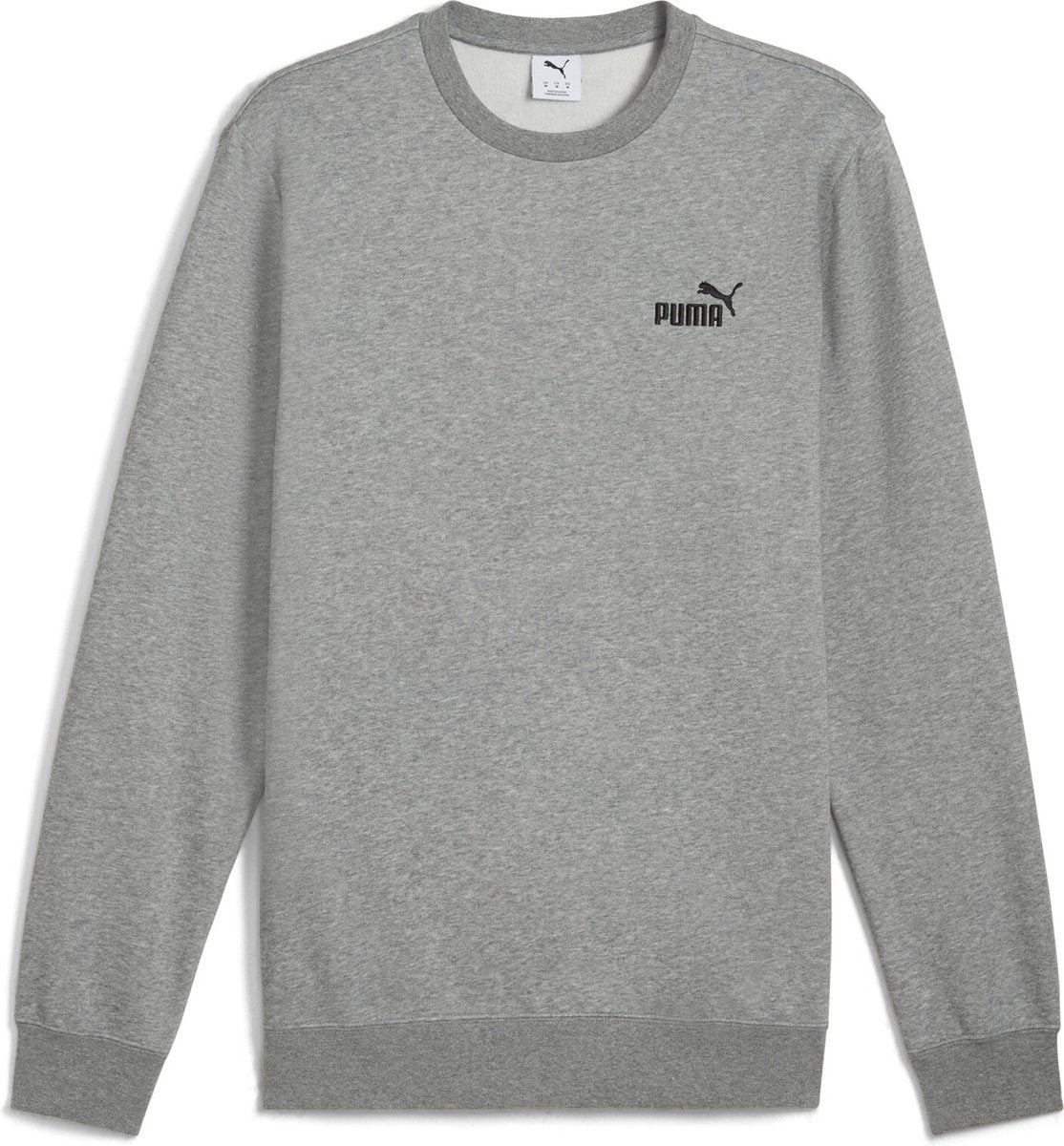Puma ess petit non. Pull unisexe 1 logo Crew FL - gris moyen chiné