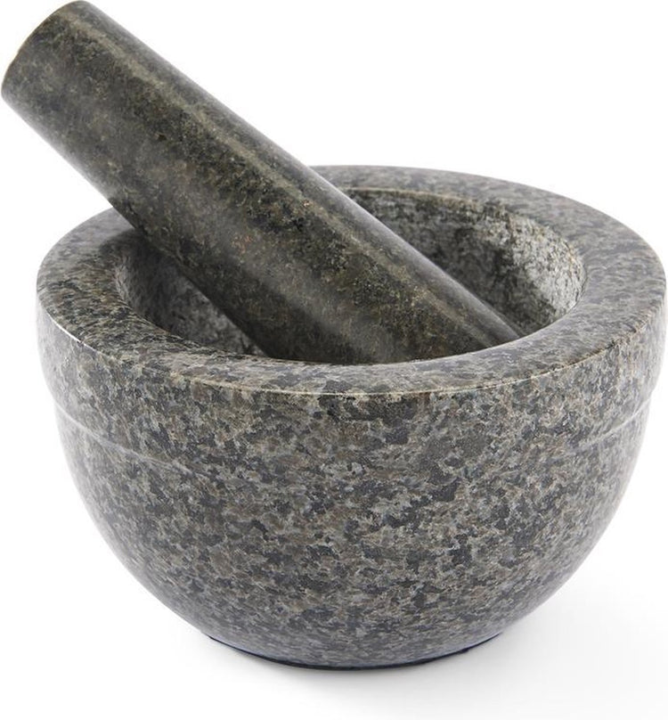 Rösle - mortier - fond antidérapant - granit - gris