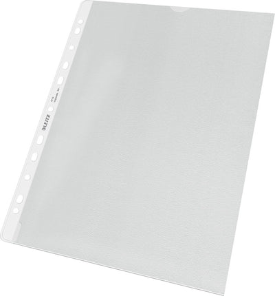 Sac de présentation Leitz premium a4 - 30% plastique recyclé - pp - 0,13 mm - 11 trous - 100 pièces - transparent