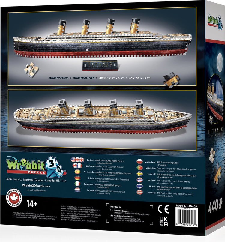 Wrebbit titanic - Puzzle 3D - 440 pièces