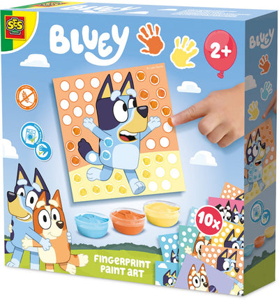 Ses creative bluey - peinture au doigt - jouets pour bébé - végétalien sans gluten - lavable - pour les enfants à partir de 1 an - 10 cartes