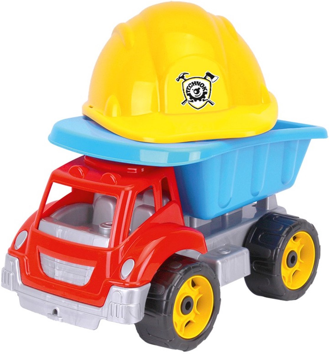 Paradiso jouets camion benne + casque