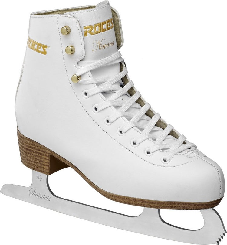 Roces – nirvana – patins artistiques – patinage sur glace pour femmes – blanc – soutien supplémentaire de la cheville, doublure chaude et confortable – taille eu 39