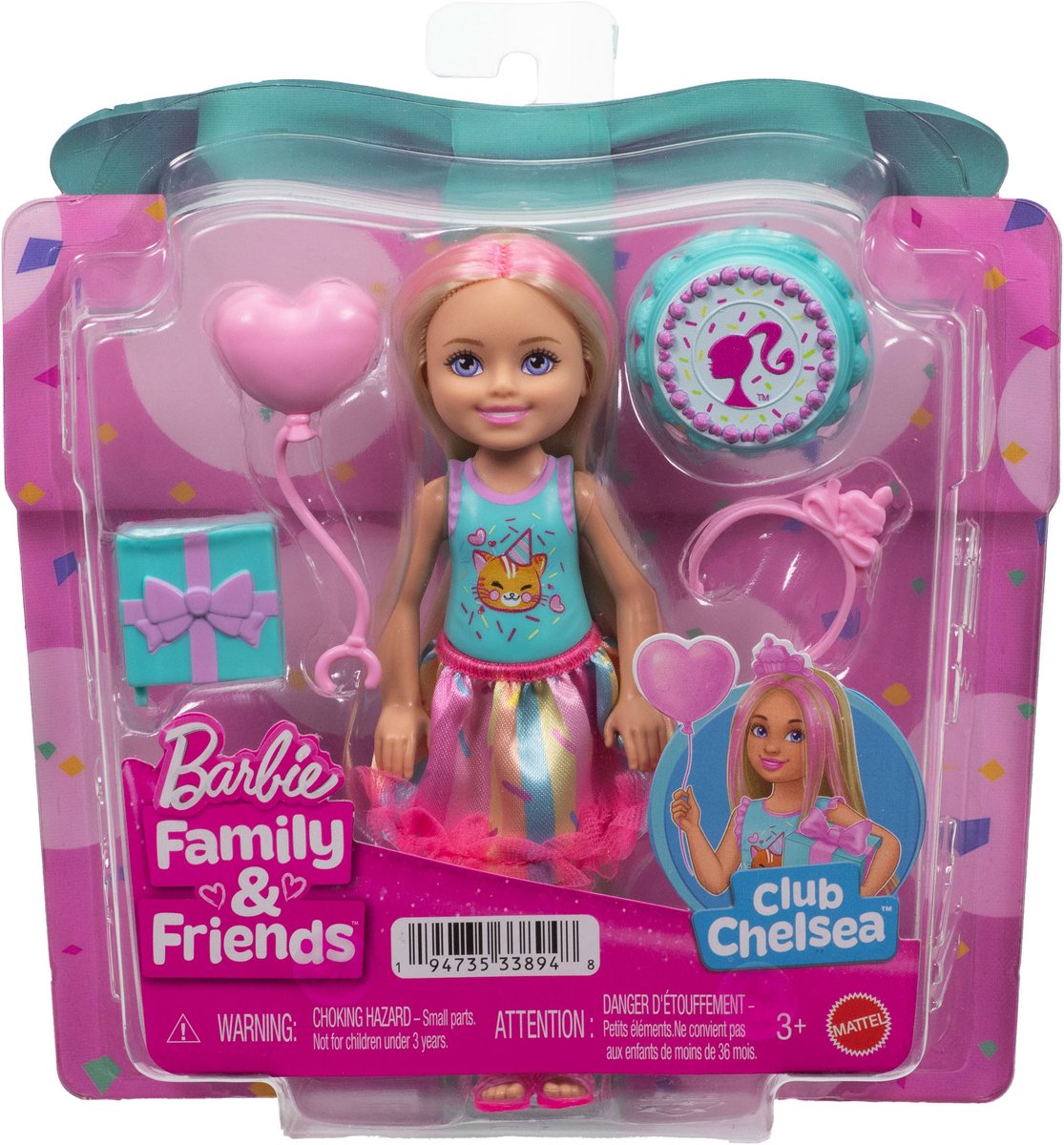 Poupée d'anniversaire Mattel Barbie Chelsea avec accessoires - jouets Barbie.