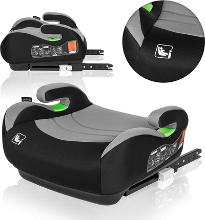Lionelo luuk fix i-size - rehausseur - isofix - rehausseur de siège auto - 22-36 kg, 125-150 cm - siège auto face à la route selon la norme i-size R129 - siège large et confortable avec mousse EPE souple - avec accoudoirs