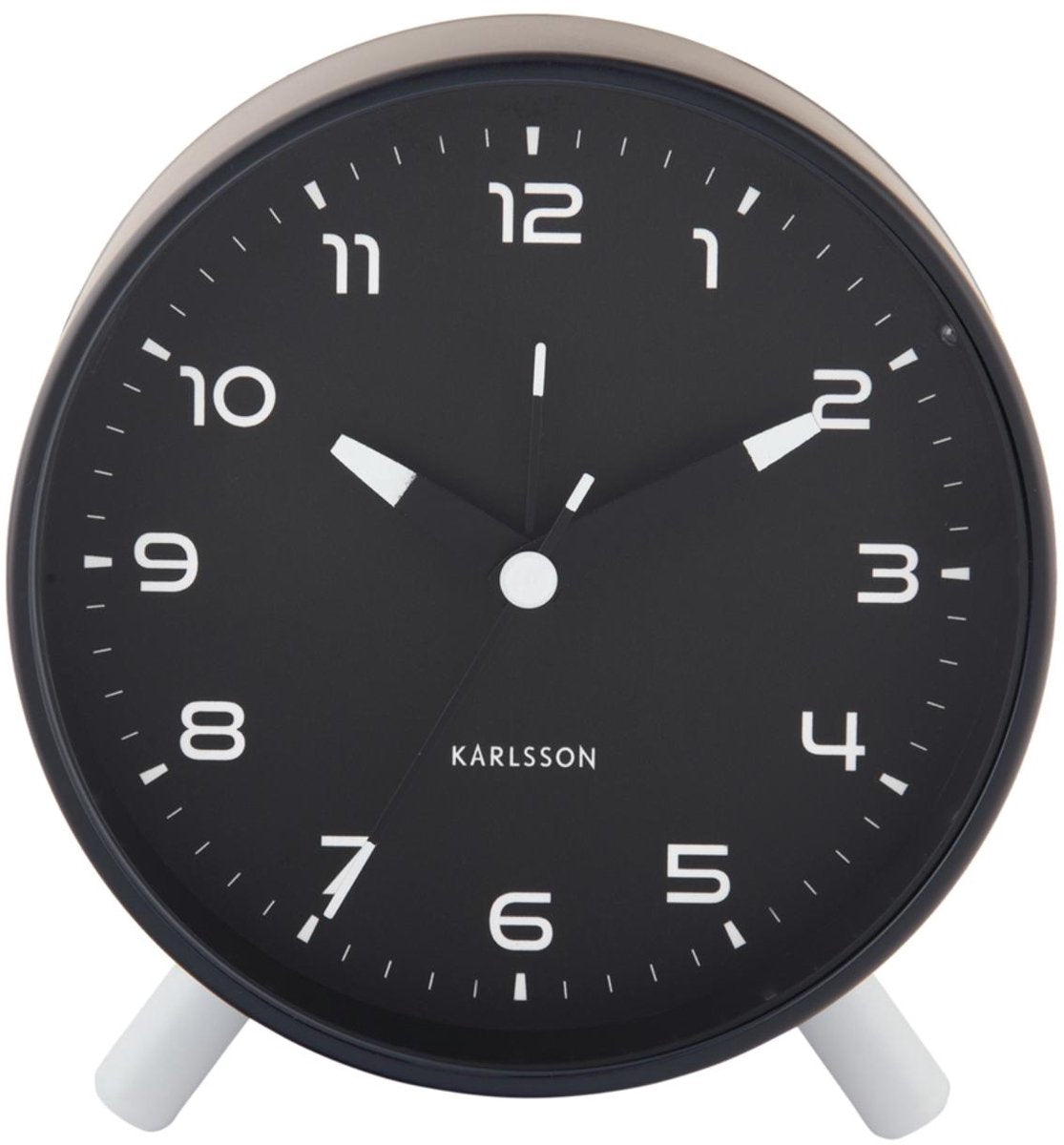 Karlsson réveil orgullo - noir mat - 11x11x12cm - moderne - réveil pour chambre - réveils