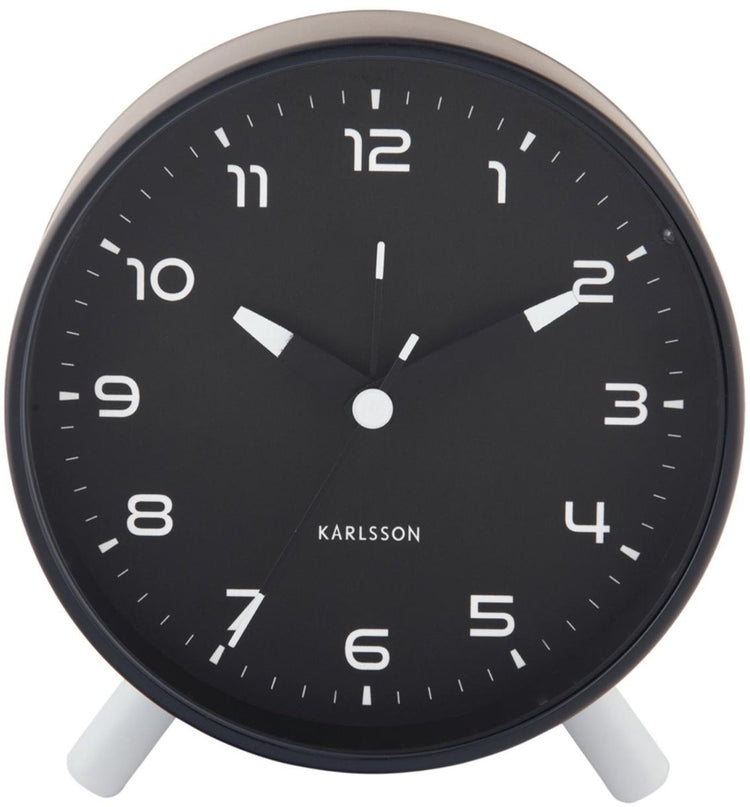 Karlsson réveil orgullo - noir mat - 11x11x12cm - moderne - réveil pour chambre - réveils