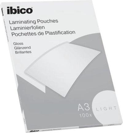 Pochettes de plastification Ibico basics a3, brillantes - 80 microns - 100 pièces - transparentes