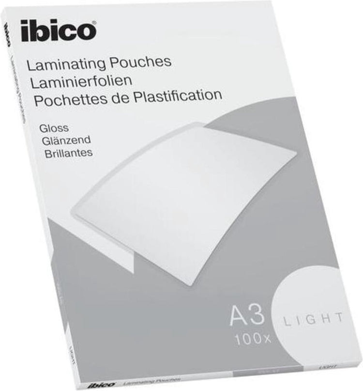 Pochettes de plastification Ibico basics a3, brillantes - 80 microns - 100 pièces - transparentes
