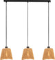Lampe à suspension Eglo lavister - e27 - 91 cm - marron noir - papier