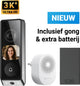 Ezviz EP8 Ultra - sonnette vidéo avec caméra avec écran AI - double objectif 3K+ (6MP) - détection de colis - sans fil ou filaire - stockage 32Go - sans abonnement