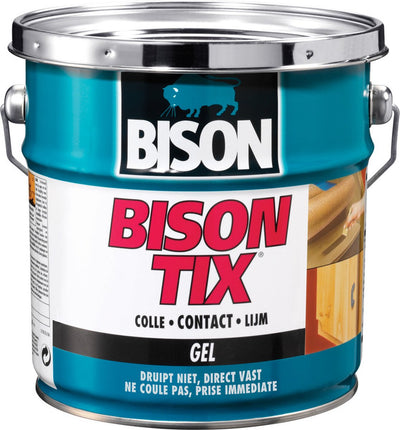Bison tix® bidon 750 ml, en forme de gel, super forte, colle contact universelle, résistante à l'humidité, résistante au gel, -40°c à +70°c, facile à utiliser, pour d'innombrables réparations