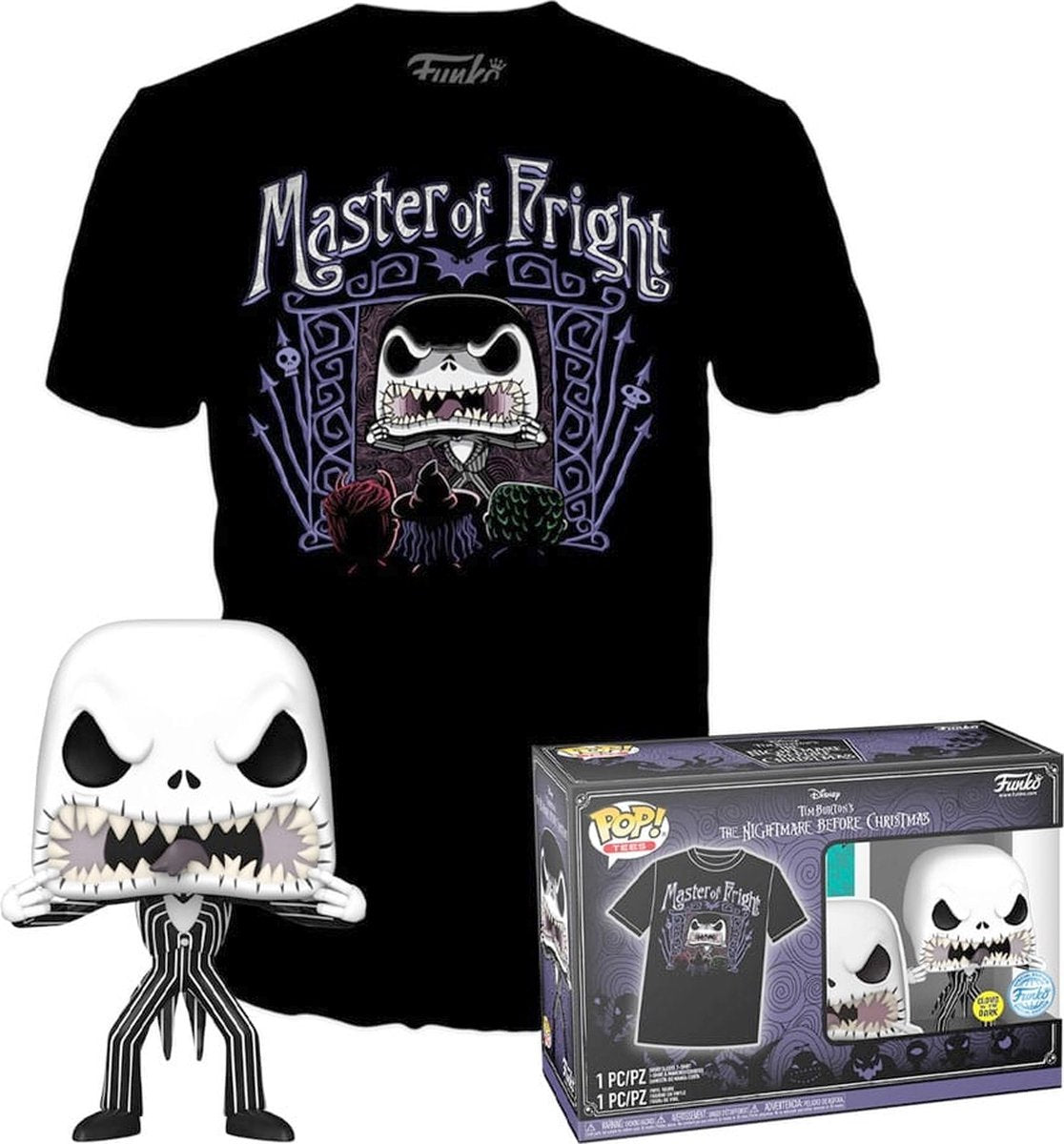 Funko le cauchemar avant Noël - Disney Pop ! Tee Box Ensemble de Tshirt Figurine de Collection Jack Skellington - XL - Noir