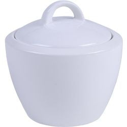Sucrier roman extra résistant en porcelaine blanche