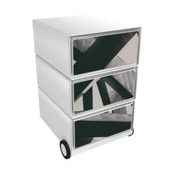Caisson à tiroirs mobile Paperflow easybox avec 3 tiroirs poutres 642x390x436mm