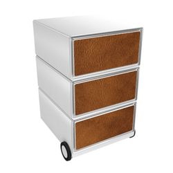 Caisson à tiroirs mobile Paperflow easybox avec 3 tiroirs 642x390x436mm cuir