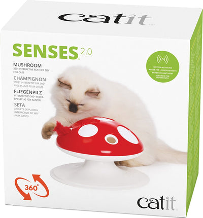 Catit design catit - jouets pour animaux - chat - ca senses 2.0 champignon 24x24x15,5cm rouge blanc - 1pc