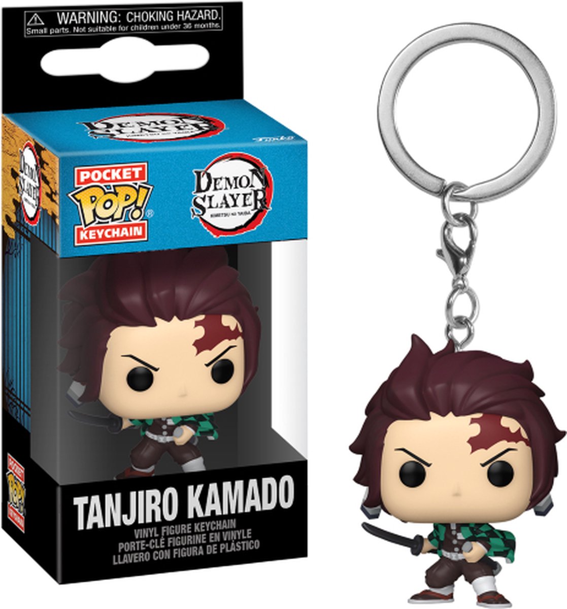Funko-pop ! porte-clés : tueur de démons - tanjiro kamado