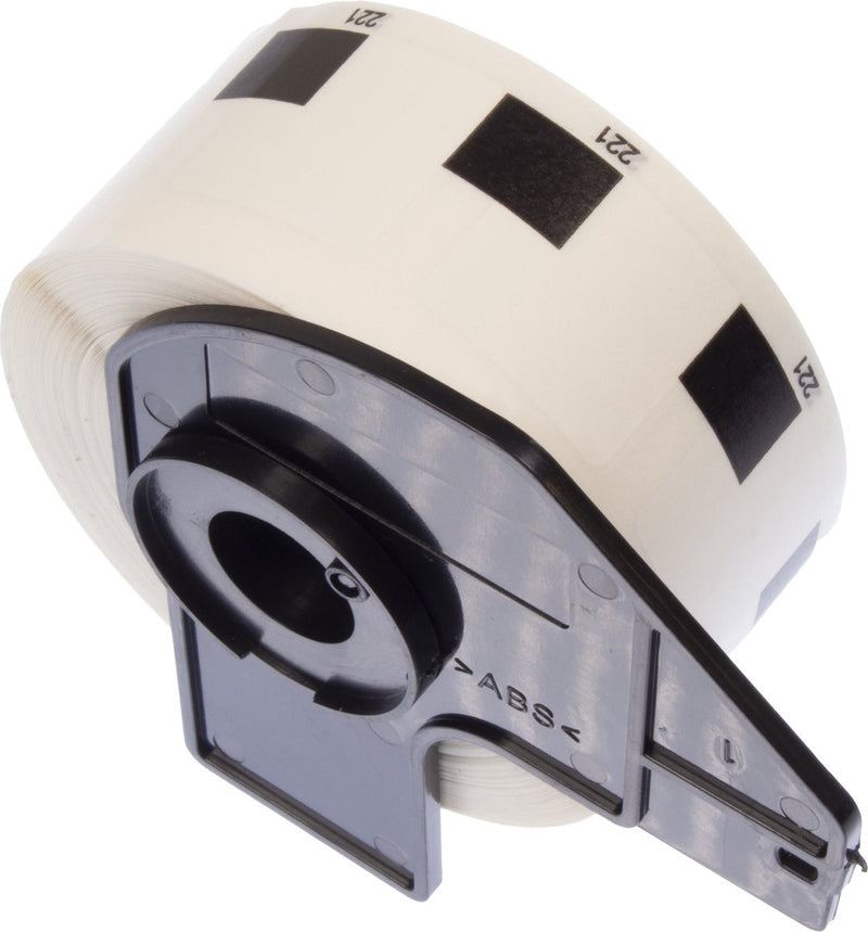 Etiquettes imprimante Kangaro - compatible brother dk-11221 - noir et blanc - 23x23mm - 1 rouleau de 1000 étiquettes - k-dk11221