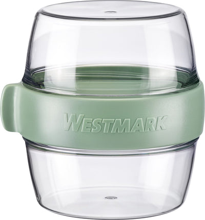 Westmark pocketbox maxi, boîte à emporter pratique, idéale pour yaourts, fruits, snacks, 700 ml (2 x 350 ml), sans BPA, vert menthe
