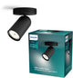 Spot en saillie Philips LED Philips Pongee - 1 lumière - noir