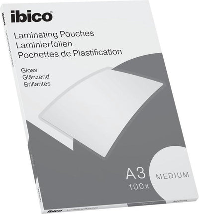 Pochettes de plastification Ibico basics a3, brillantes - 100 microns - 100 pièces - transparentes
